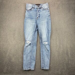 Love For Humanity Premium Denim Womens 1/25 Light Wash Distressed Skinny Jeans
